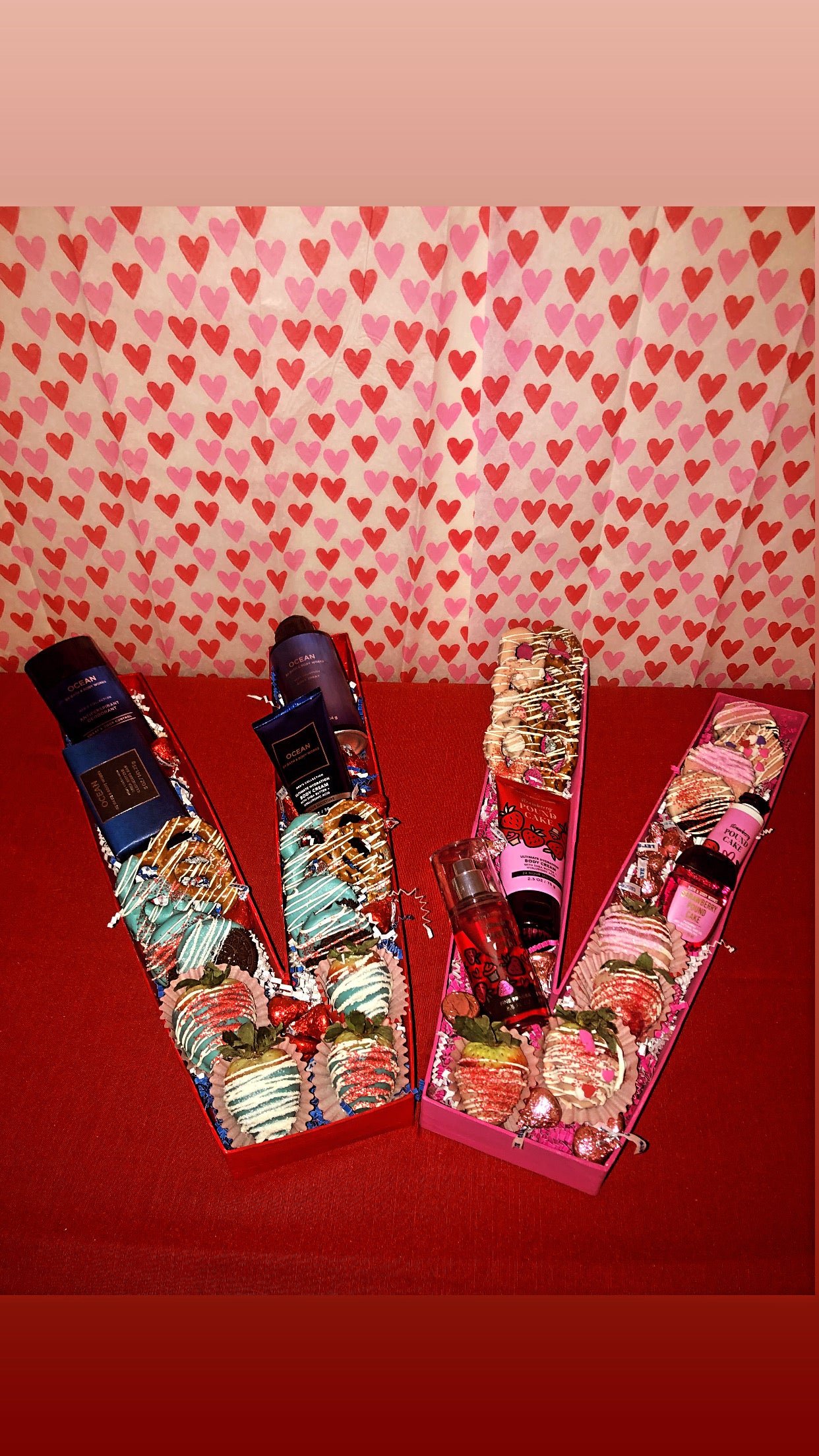 “V” Letter Gift Basket