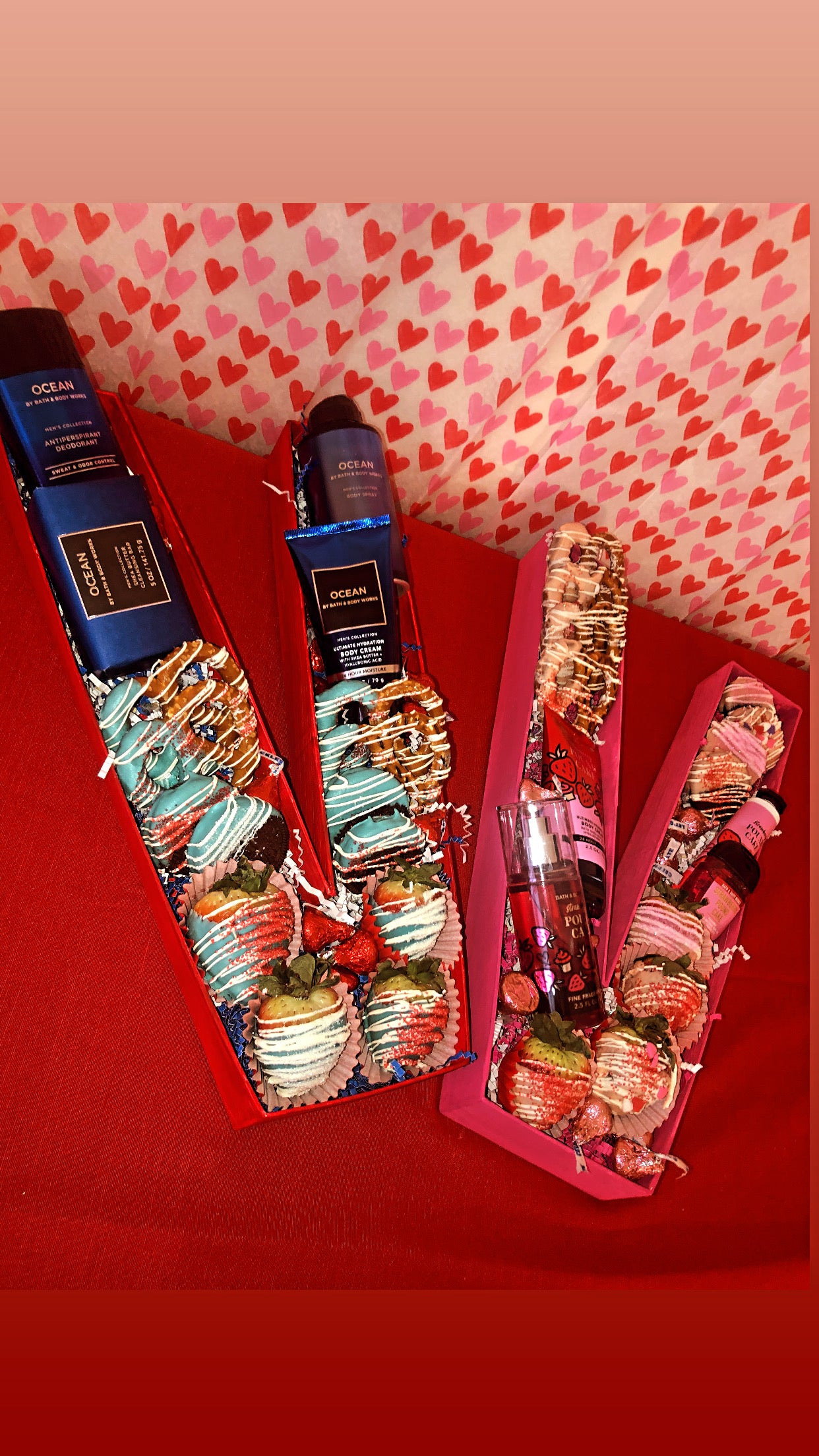 “V” Letter Gift Basket